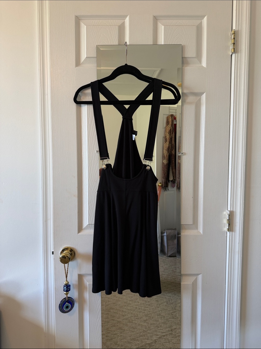 H&M Black Mini Suspender Dress with Cross-Back Straps